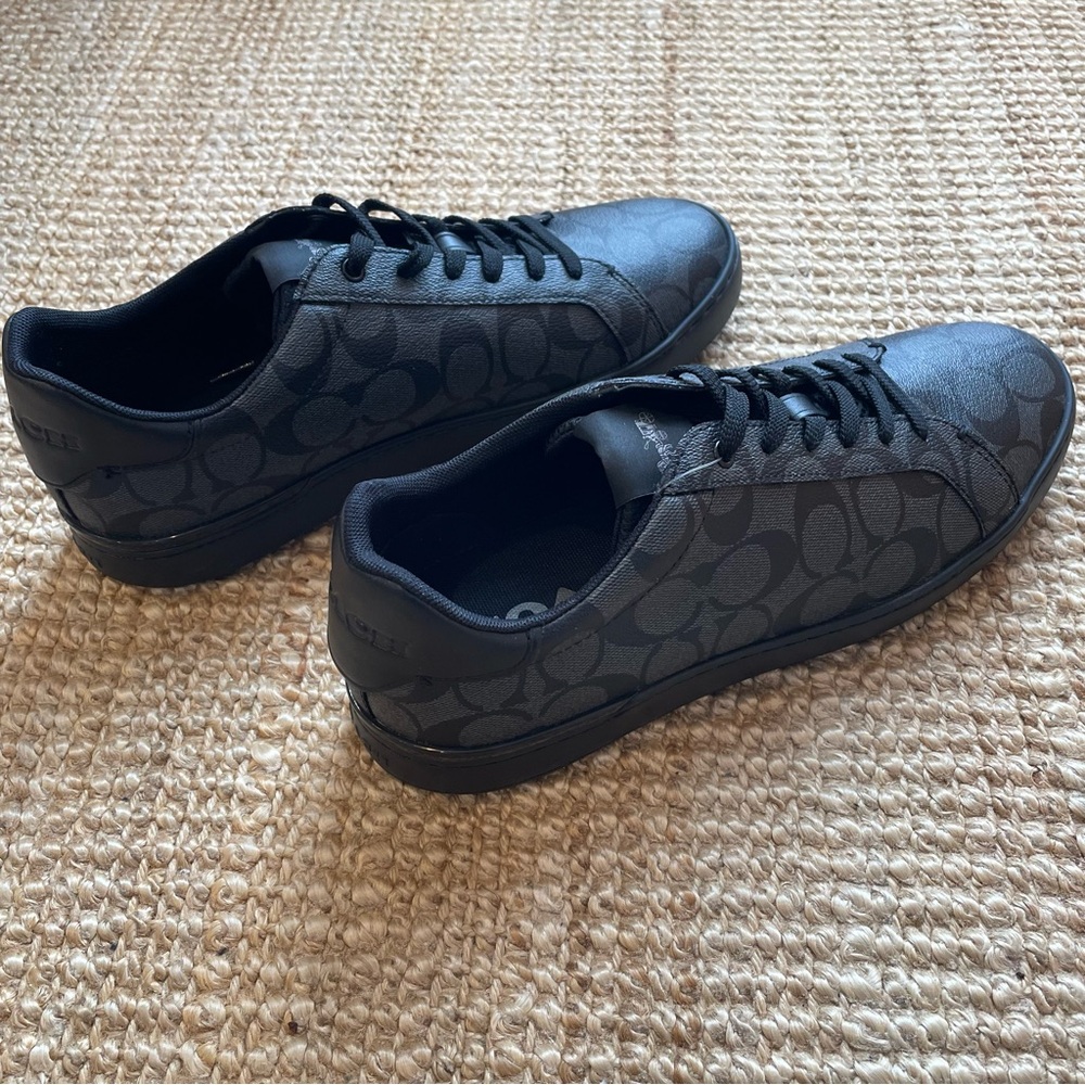 Coach Sneakers Clip Signature Low Top Charcoal Black G4949 Men’s Size 11 New - Picture 5 of 13